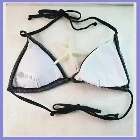 🔥 Silver & Black Glitter Bikini – Sexy & Sparkly! 🔥 - Picture 4 of 7